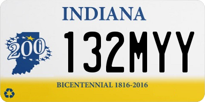 IN license plate 132MYY