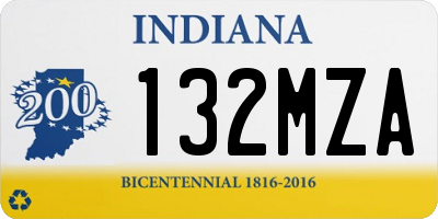 IN license plate 132MZA