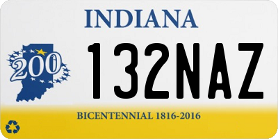 IN license plate 132NAZ