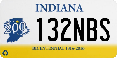 IN license plate 132NBS