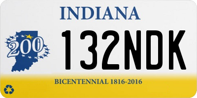 IN license plate 132NDK