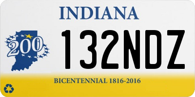 IN license plate 132NDZ