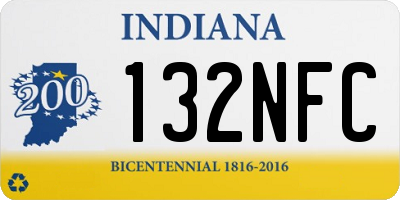 IN license plate 132NFC