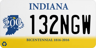 IN license plate 132NGW