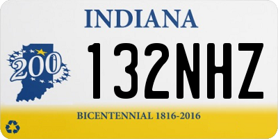IN license plate 132NHZ