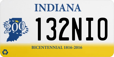 IN license plate 132NIO