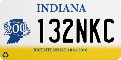 IN license plate 132NKC