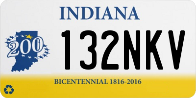 IN license plate 132NKV