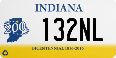 IN license plate 132NL