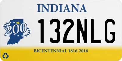 IN license plate 132NLG
