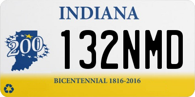 IN license plate 132NMD
