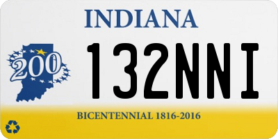 IN license plate 132NNI