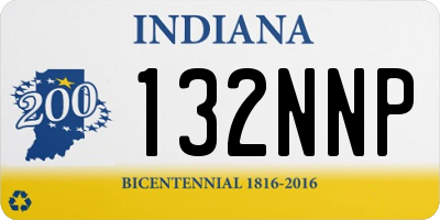 IN license plate 132NNP