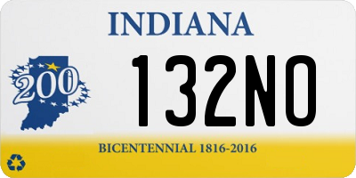 IN license plate 132NO