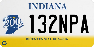 IN license plate 132NPA