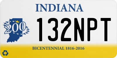 IN license plate 132NPT