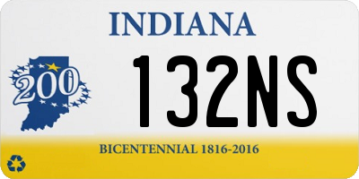 IN license plate 132NS