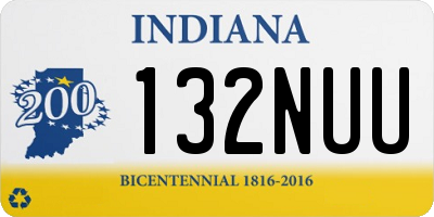 IN license plate 132NUU