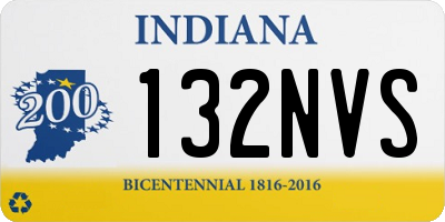 IN license plate 132NVS
