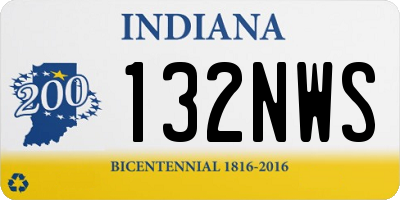 IN license plate 132NWS