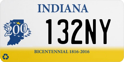 IN license plate 132NY