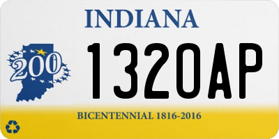 IN license plate 132OAP