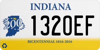 IN license plate 132OEF
