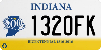 IN license plate 132OFK