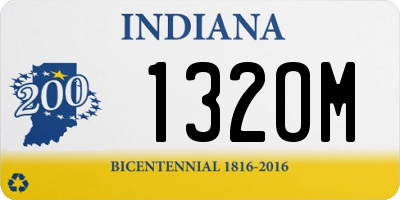 IN license plate 132OM