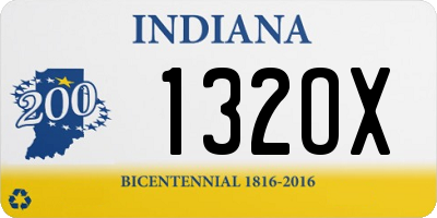 IN license plate 132OX