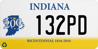IN license plate 132PD