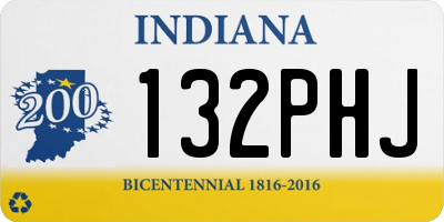 IN license plate 132PHJ