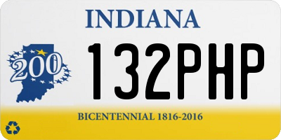 IN license plate 132PHP