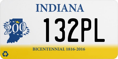 IN license plate 132PL