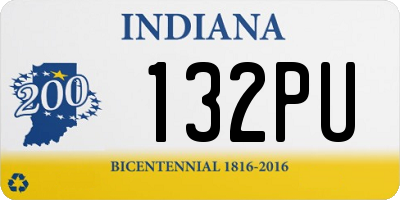 IN license plate 132PU