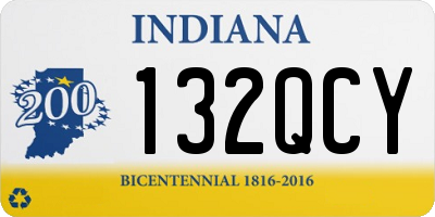 IN license plate 132QCY