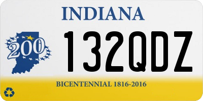 IN license plate 132QDZ
