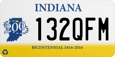 IN license plate 132QFM
