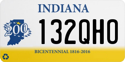 IN license plate 132QHO