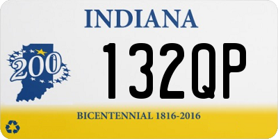 IN license plate 132QP