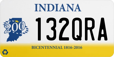 IN license plate 132QRA
