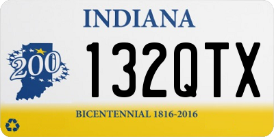 IN license plate 132QTX