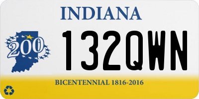 IN license plate 132QWN