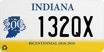 IN license plate 132QX