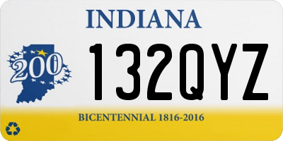 IN license plate 132QYZ