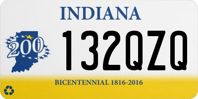 IN license plate 132QZQ