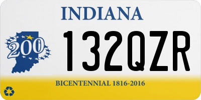 IN license plate 132QZR
