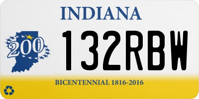 IN license plate 132RBW