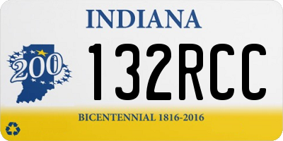 IN license plate 132RCC