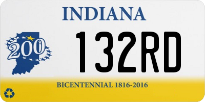 IN license plate 132RD